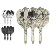 Target - darts Zestaw kwadratów i uchwytów - Atrament - Dimitri Van Den Bergh - krótki