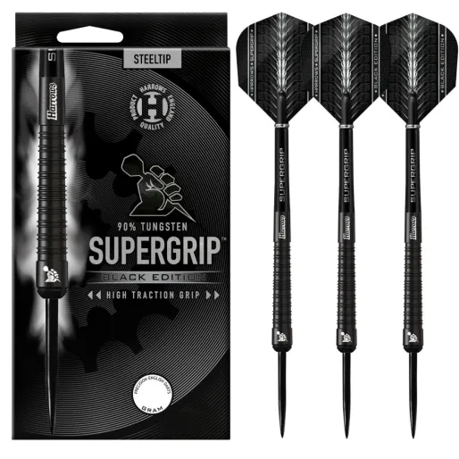 Harrows Rzutki Steel Supergrip Black - 23 g