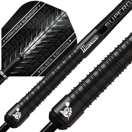 Harrows Rzutki Steel Supergrip Black - 23 g