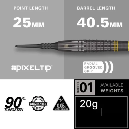 Target - darts Rzutki Scott Williams - czarne - 20 g