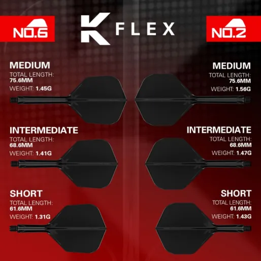 Target - darts K-Flex Neon - No6 - Średni - Różowy TRG410039