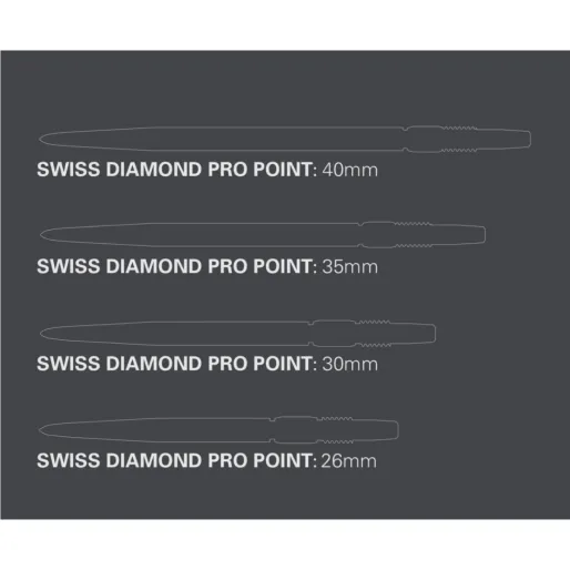Target - darts Metalowe końcówki - Swiss Points - Diamond Pro - Gold - 26 mm