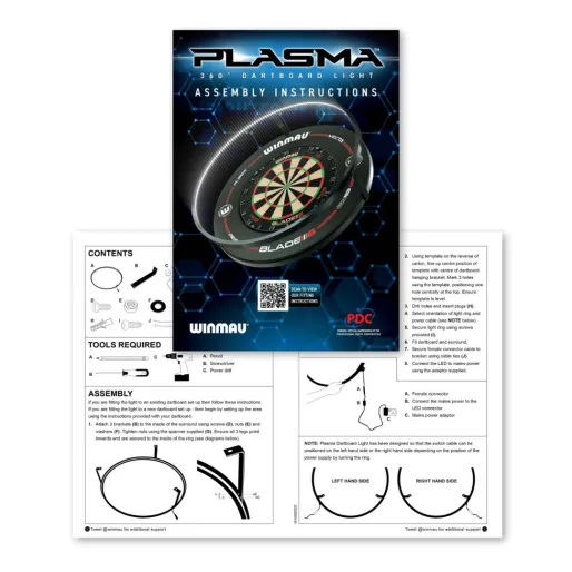 Winmau Oświetlenie tarczy do rzutek Plasma Ice - sizalowe oświetlenie docelowe