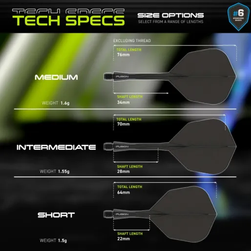 Winmau Squadron Fusion - No6 - czarny - średni