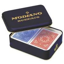 Modiano Burraco Extra Tin - profesjonalne karty plastikowe