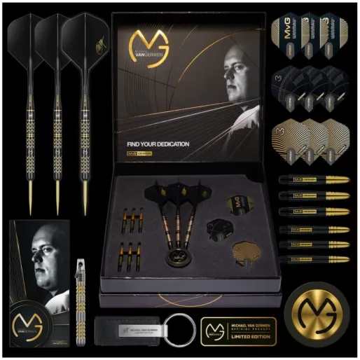 Winmau Stalowe lotki Michael van Gerwen - MvG 5 Year Anniversary Gift Box - 22,5g