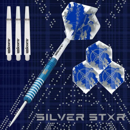 Unicorn Rzutki Steel Silver Star Blue - Gary Anderson - 27g