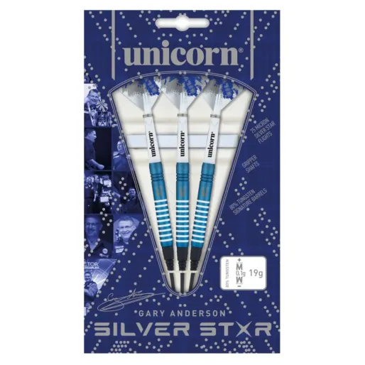 Unicorn Rzutki Silver Star Blue - Gary Anderson - 19g