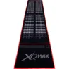 XQMax Darts Dart Mat Finishes - Dywan do tarczy - czarno-czerwony - 80 x 285 cm