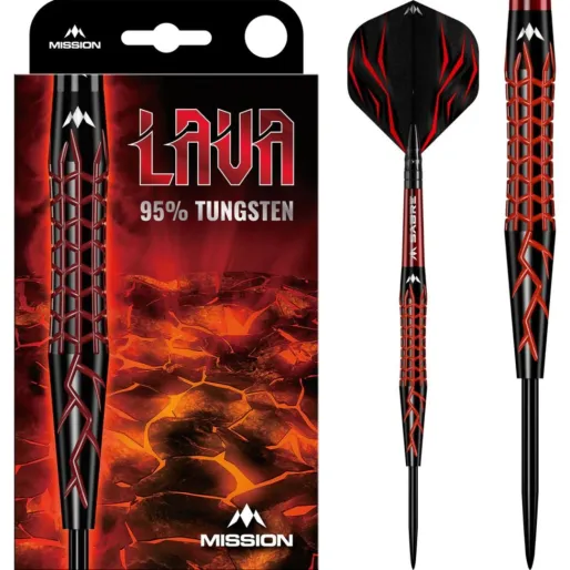 Mission Rzutki Steel Lava - Black & Red Electro - 24 g