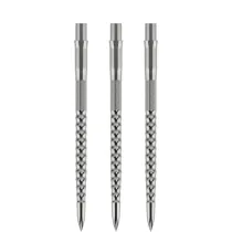 Mission Metalowe końcówki Caliburn - Ripple - Silver - 38 mm