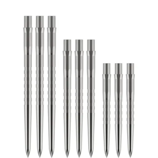 Mission Metalowe końcówki Caliburn - rowkowane - srebrne - 38 mm