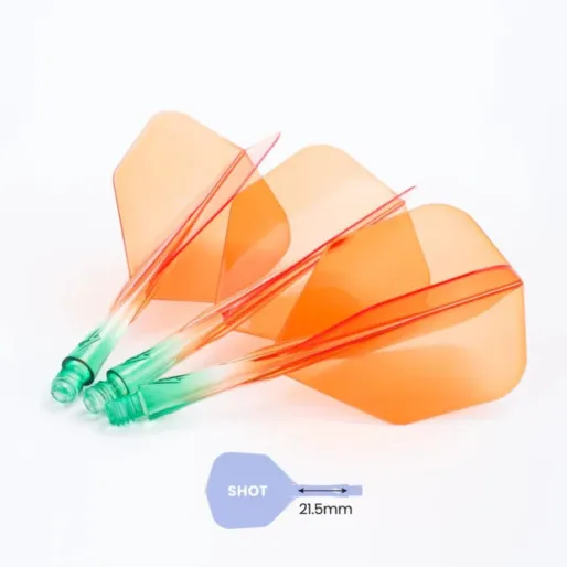 Caliburn Letky SUP - No6 - dwukolorowe - zielono-pomarańczowe - krótkie