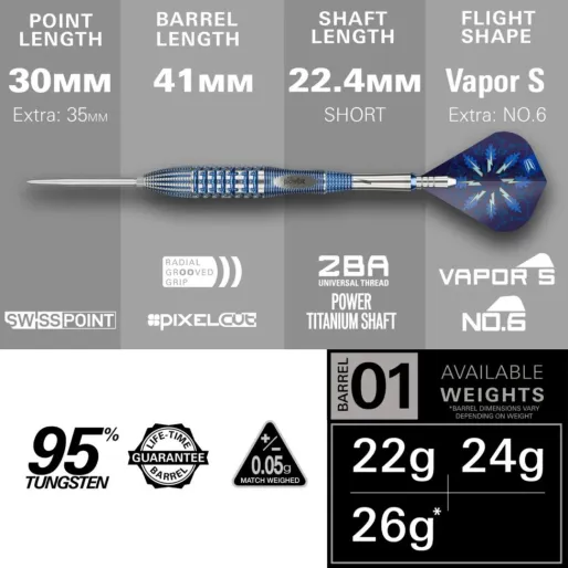 Target - darts Rzutki stalowe Phil Taylor - Power Gx2 - Swiss Point - 26g