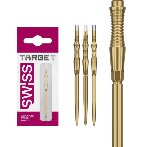 Target - darts Metalowe wskazówki - Swiss Points - Signature RST - Gold - 42 mm