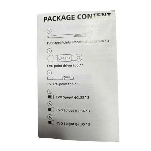 Caliburn System wymiennych punktów EVO - zestaw startowy - króćce, punkty i narzędzia