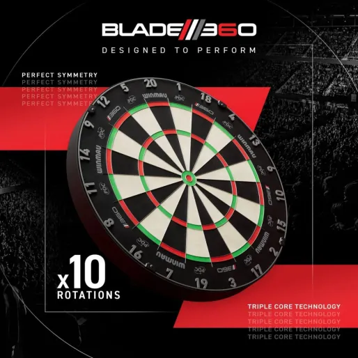 Winmau Tarcza sizalowa 360 Triple Core - oficjalna jakość meczowa PDC