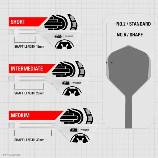Target - darts K-Flex Squadrons - Star Wars - Storm Trooper - No6 - Medium - TRG410532