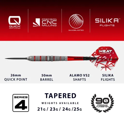 Harrows Rzutki Steel Damon Heta - Seria 4 - Quick Point - 24 g