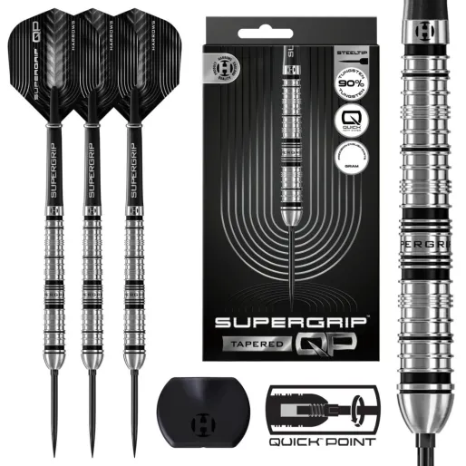 Harrows Stalowe lotki Supergrip - zwężane - Quick Point - 28 g