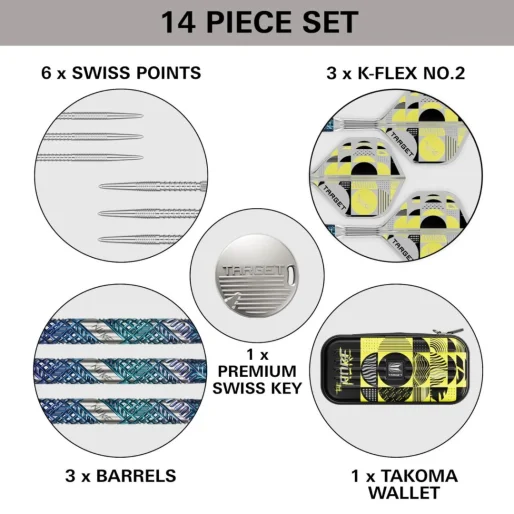 Target - darts Stal Luke Littler - krawędź - Swiss Point - 24 g