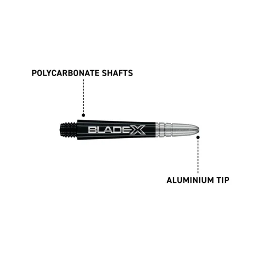 Winmau Uchwyty Vecta Blade X - midi - black & silver