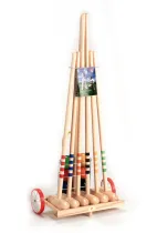 Lucio Londero Croquet 10642 - dla 6 graczy - drewniany wózek