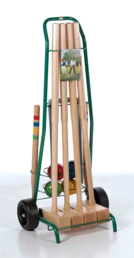 Lucio Londero Croquet Professional 10204 - dla 4 graczy - metalowy wózek