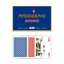 Modiano Poker Ramino Super Fiori - 4 karty Jumbo Index - profesjonalne karty plastikowe