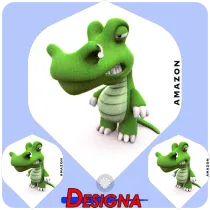 Designa Eskadry Amazon 3D Life Krokodyl F1602