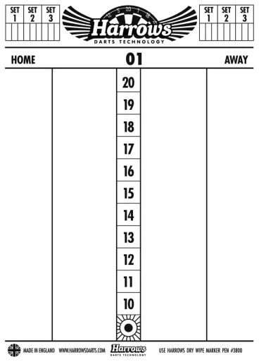Harrows Tablica wyników 47,5 x 34 cm