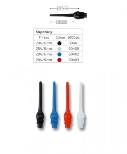 Bull's Kolce do kluczy Super Key - 1000 sztuk - niebieskie