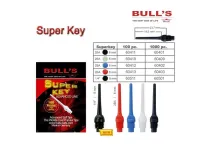 Bull's Końcówki z dużym gwintem - 1/4 Super Key - 200 szt