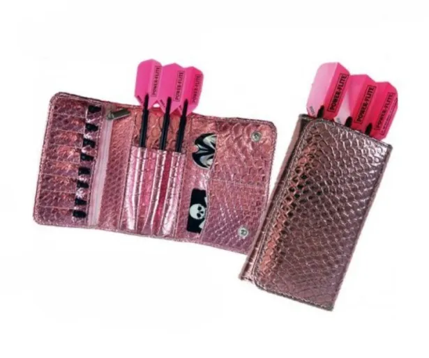 Bull's Różowe etui na lotki Caddy - miękka edycja