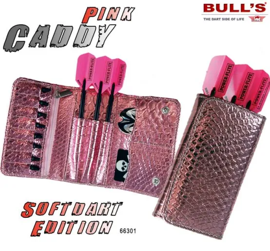 Bull's Różowe etui na lotki Caddy - miękka edycja