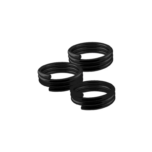 Designa Uchwyty pierścieniowe wału - sprężyny 3 szt. - czarne