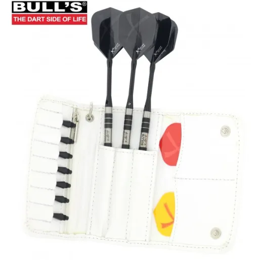 Bull's Skórzane etui na lotki Caddy - miękka edycja - białe