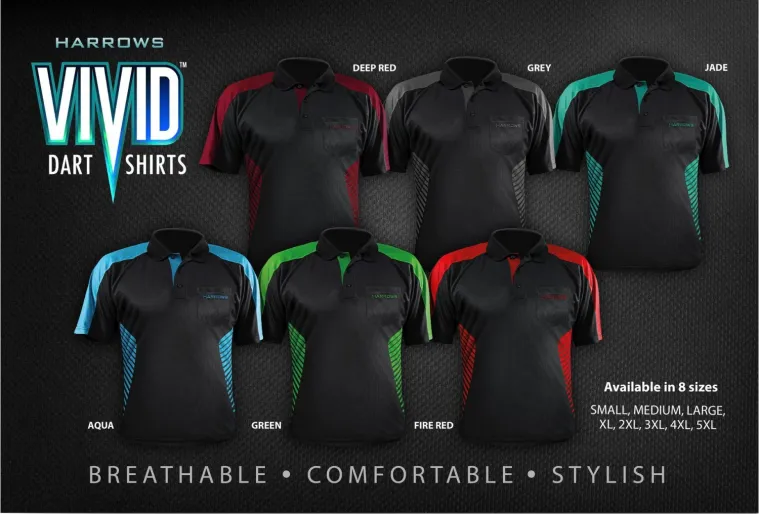 Harrows Shirt Vivid - Black & Jade - S