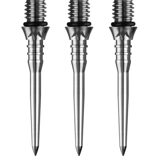 Mission Metalowe końcówki - Titan Pro - Rowkowane - Srebrne - 26 mm