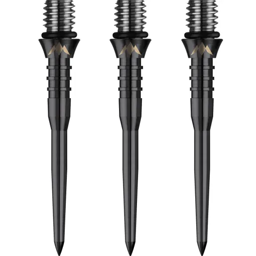 Mission Metalowe końcówki - Titan Pro - Rowkowane - Czarne - 30 mm