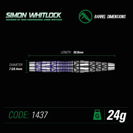 Winmau Stalowe rzutki Simon Whitlock - 24 g