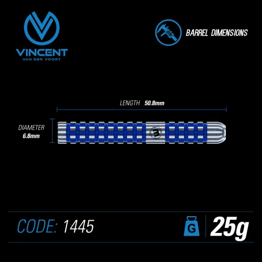 Winmau Stalowe lotki Vincent Van Der Voort - 25g